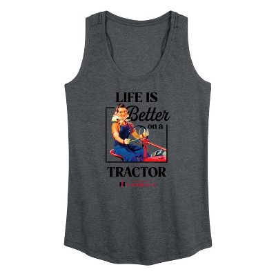 Women's - Instant Message - Life Is Better On A Tractor Graphic Racerback Tank