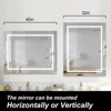 Maxax Atherton Modern Frameless Anti-Fog LED Lighted Dimmable Wall Mounted Bathroom Vanity Mirror - 4 of 4