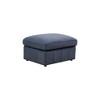 DOMETOUR Dark Gray Microfiber Living Room Ottoman - Comfortable Upholstered Footstool with Modern Design - 3 of 4