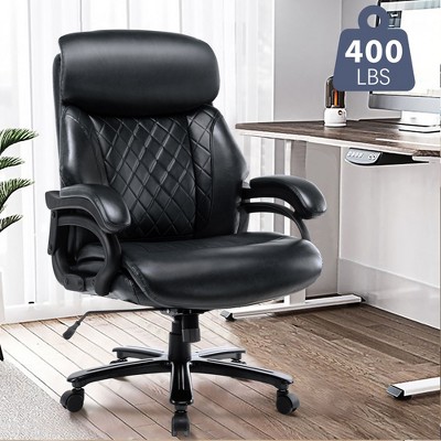 COLAMY Executive Big and Tall 400lbs PU Leather Office Chair