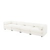Modern Modular Sectional Sofa with  Storage 4 Seater Chenille Sofa Couch with Contemporary Cylindrica Arm for Living Room-Tanpinhause - 2 of 4