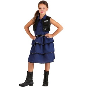 HalloweenCostumes.com Girl's themed SWAT Costume - 1 of 3