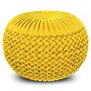 Faye Velvet Round Pouf - WyndenHall - 2 of 4