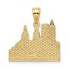 Black Bow Jewelry Cutout New York Skyline with Taxi Pendant in 14 Karat Yellow Gold - 3 of 4