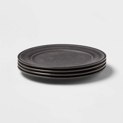10.5" 4pk Melamine Lancashire Dinner Plates Gray - Threshold™