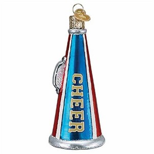 Old World Christmas Glass Blown Ornament for Christmas Tree, Cheer Megaphone - 1 of 3