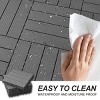 DOMETOUR 12"x12" Plastic Interlocking Deck Tiles Set of 35pcs, Patio Deck Tilesb Waterproof Floor Decking Tiles for Outdoor Indoor - 3 of 4