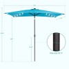 Sonkuki 10x6.5 ft LED Rectangular Patio Market Umbrella w/Tilt Adjustment - 3 of 4