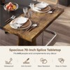 Bestier 70" Wooden Dining Table & Metal Kitchen Table Computer Gaming Desk for Home Office - 4 of 4