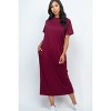 Slickblue Women's Casual Side Pocket Tee Dress, Short Sleeve Jersey Knit, Relaxed Fit, 12 Color Options, Size S-L - 2 of 4