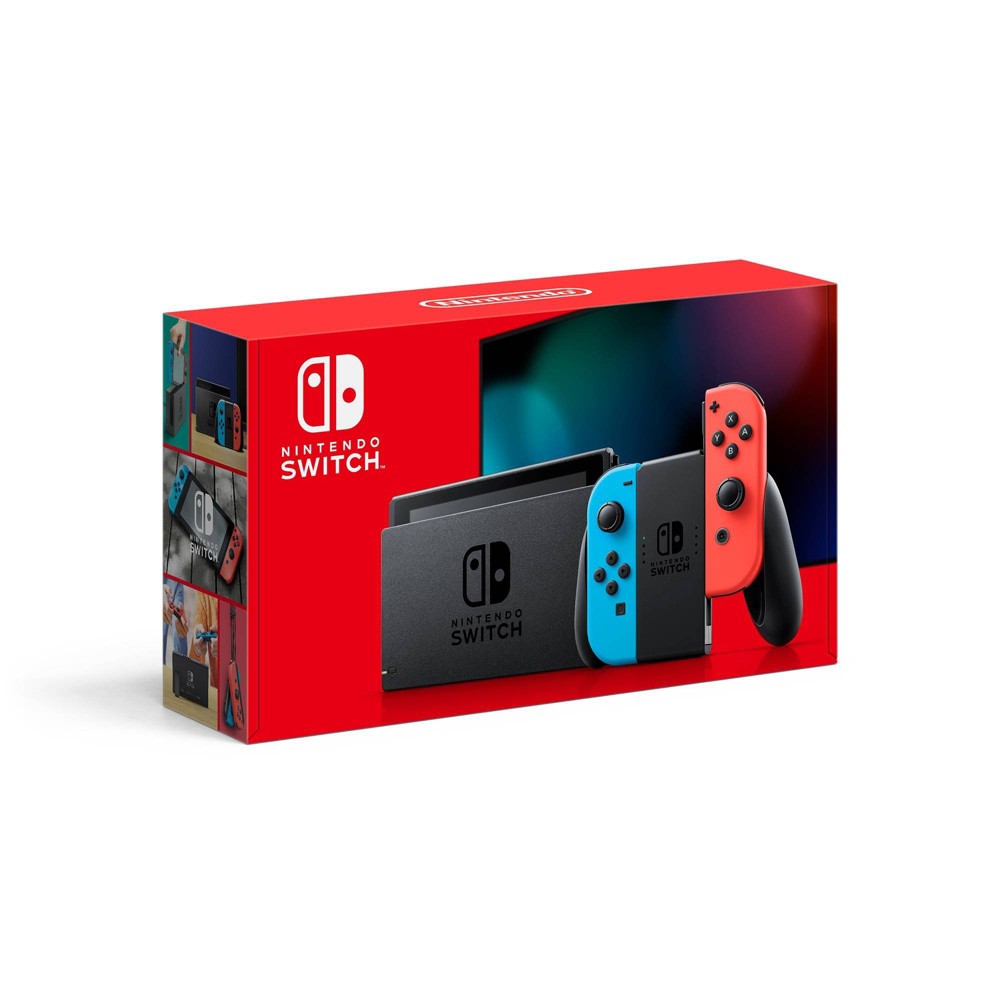 Nintendo - Switch with Neon Blue and Neon Red 