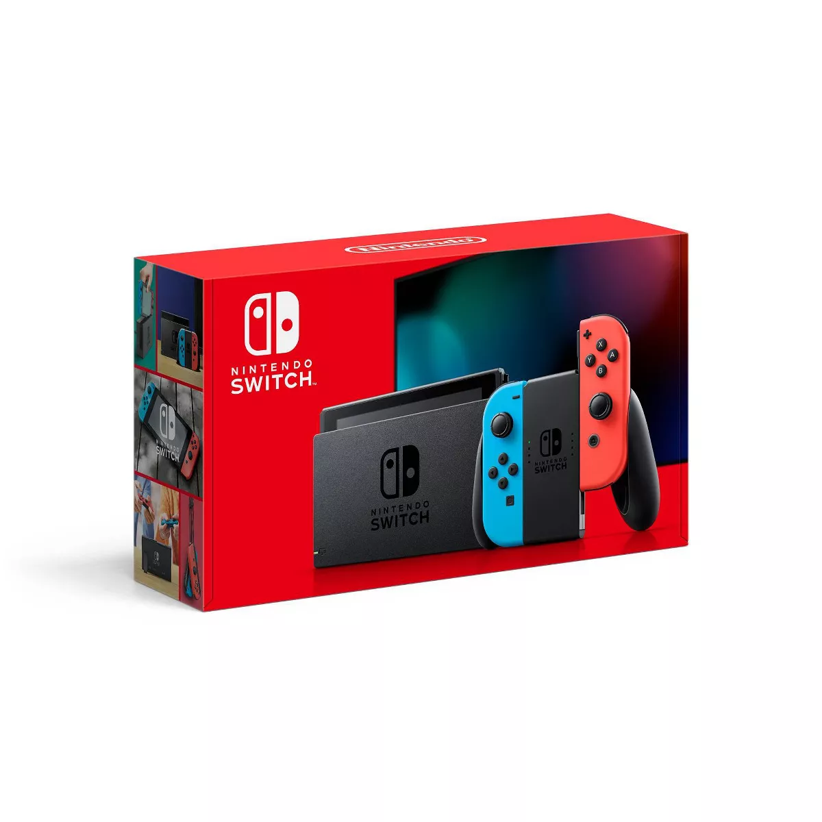 Blue and Red Nintendo Switch Console