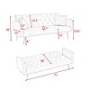 NicBex 71" Modern Convertible Sofa Bed, Velvet Couch for Living Room, American Retro Sleeper Sofa, Upholstered Loveseat Sofa for Living Room - 3 of 4