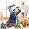DOMETOUR 5 Pack Take Part Dinosaur Toys for Boys, Kids Toys STEM Educational Construction Building Toys with Electric Drill, Kids Birthday Gift - 4 of 4