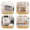 KTMBDW Handwoven Paper Rope Ottoman, Vanity Stools for Entryway Natural Footstool for Living Room, Bedroom - 4 of 4
