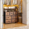 SKRAN Dresser for Bedroom with 7 Drawers and 2 Shelves for Closet with Wooden Top and Metal Frame, Tall Dressers & Chest of Drawers - 2 of 4