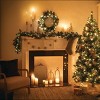 Sullivans Artificial 9' Flocked LED Pine Christmas Garland with Pinecones, Green, Indoor Christmas Decor - 4 of 4