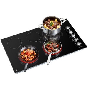 36”Built-in Cooktop with 5 Burner, 8900W Cooktop with Hot surface indicator, Knob control Stove Top for boiling,stewing,frying,searing, ETL Certified - 1 of 4