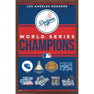 Trends International MLB Los Angeles Dodgers - Champions 24 Framed Wall Poster Prints