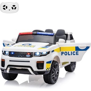 Jojoka 12V Kids 2-Seater Ride On Police Car w/ Remote, Flashing Lights, Megaphone, Music, Suspension & Handle for Kids 3-8 - 1 of 4
