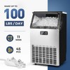 Simzlife Commercial Ice Maker, Stainless Steel, Under Counter ice Machine with Multi-function control panel,100 Lbs/Day, 33 Lbs Capacity, Silver - 3 of 4