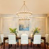 PAKOKULA 2-Tier 36-Lights Gold Dimmable Candle Style Wagon Wheel Chandelier for Living Room Dining Room Kitchen - 2 of 4