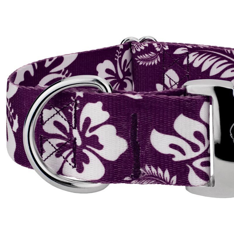Country Brook Petz 1 1/2 Inch Premium Purple Hawaiian Dog Collar, 4 of 5