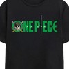 One Piece Zoro Skull Title Art Adult Black Short Sleeve Heavyweight Beefy Tee Shirt - 2 of 4