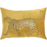 Mina Victory Luminecence Metallic Leopard Throw Pillow