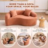 66.9" Chenille Dual-Depth S-Curved Sectional Sofa for Small Spaces with Throw Pillows and High-Resilience Foam - 3 of 4
