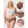 Agnes Orinda Women's Soft Semi-sheer High Waisted Floral Lace Underwear 3 Pcs - 3 of 4