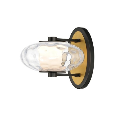 ET2 Lighting Amulet 1 - Light Wall Light in  Black/Natural Aged Brass