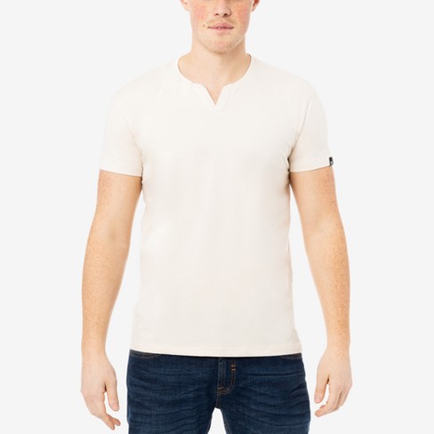 Men's Basic Notch Neck Short Sleeve T-shirt