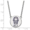 Black Bow Jewelry Sterling Silver Phi Sigma Sigma Greek Life Necklace 18 Inch - 2 of 4