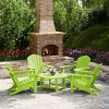 WestinTrends Dylan 5-Piece Outdoor Patio HDPE Adirondack Chair With Round Coffee Table Conversation Set - 2 of 4