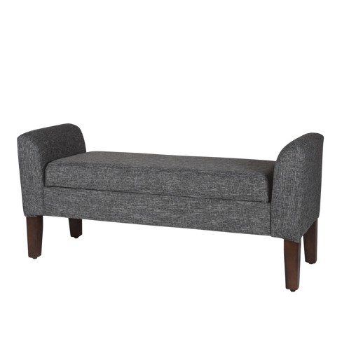 Tara Storage Bench Settee Heathered Gray Homepop Target