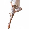 Women's Martina Animal Print Side Silver Stripe Joggers - Venti6 - 4 of 4