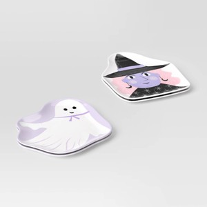 4pk 10" Halloween Melamine Novelty Witch/Ghost Dinner Plates - Hyde and EEK! Boutique™ - 1 of 3