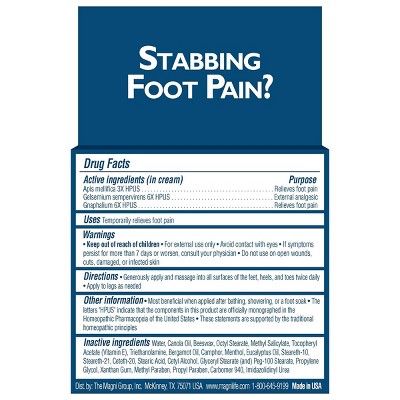 Magnilife Pain Relieving Foot Cream - 4oz : Target