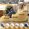 Aukfa Bean Bag Chair, Ultra-Soft Microfiber, Ergonomic Lounge Chair for Adults/Kids Or Living Room, Bedroom/Brown/Blue/Gray/White/Pink/Yellow - 2 of 4