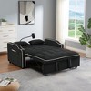 Sofa Bed Multifunctional Modern Sofa Velvet Pull Out Bed With Adjustable Backrest And USB Port, Ashtray And Swivel Phone Holder - 3 of 4