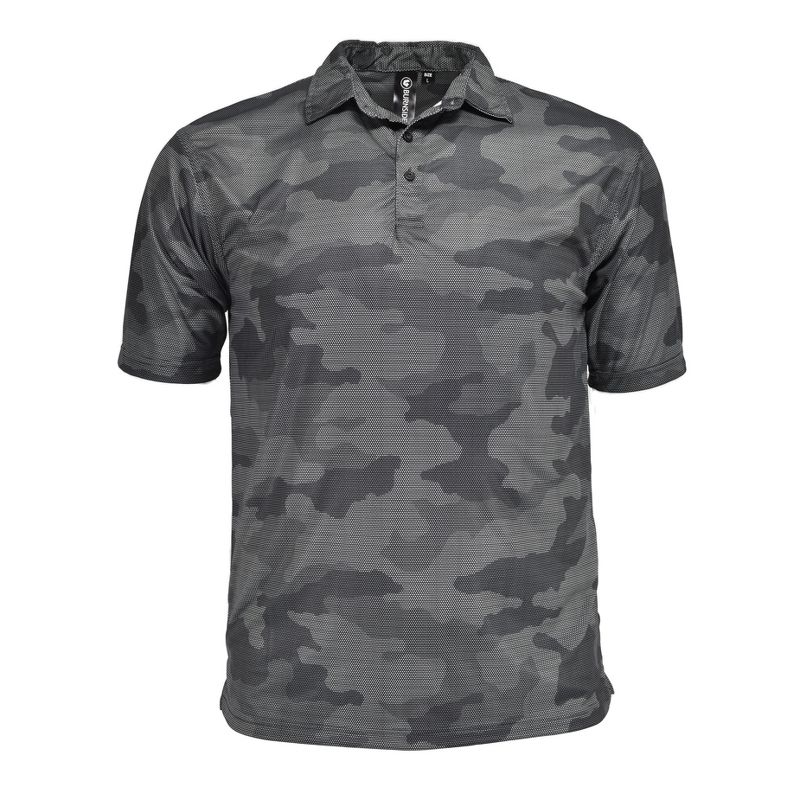 Burnside Men's Burn Golf Polo Shirt | Black Camouflage, 2 of 5