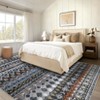 Washable Vintage Printed Rug Non Slip Low Pile Rug Soft Throw Floor Cover Foldable Indoor Carpet for Living Room Bedroom,Grey/5'x7' - 4 of 4