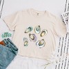 Simply Sage Market Oysters Watercolor Boxy Crop Top - 2 of 4