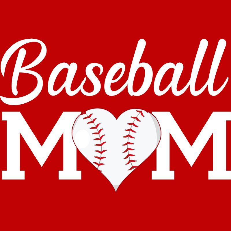 Men's Design By Humans Baseball Mom Heart By shirtpublic T-Shirt, 2 of 3
