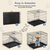 BENCMATE Pet Crates And Houses 24 Inch Dog Cage Metal Pet Kennel With Secure Lock, Removable Tray, Single Door, Black , 16.5"* 24.4"*19.5" - 4 of 4