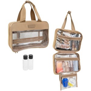 Max Studio Tubular Quilted Nylon Clear Toiletry Bag - 1 of 4