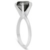 Pompeii3 1 1/4Ct Black Diamond Solitaire Engagement Ring 10k White Gold - 2 of 4