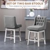 Gulches Vintage Counter Height Bar Stools Set of 2, 180° Swivel, Gray, 27" Seat Height - 4 of 4