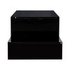 Sapphtopaz Modern Rectangle Coffee Table with Storage Base, Length Adjustable Extendable Living Room Tables, Center Table for Living Room, Black - 3 of 4
